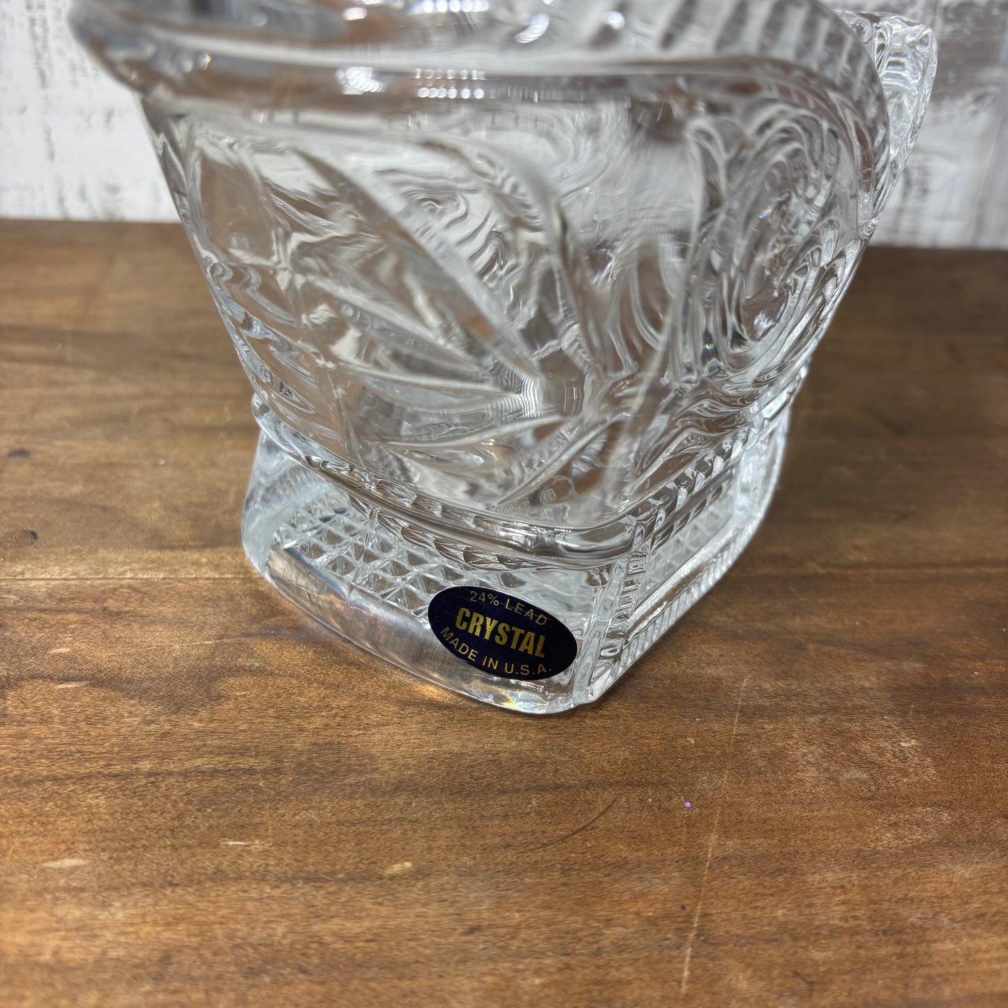 Avon Crystal Glass Sleigh Centerpiece