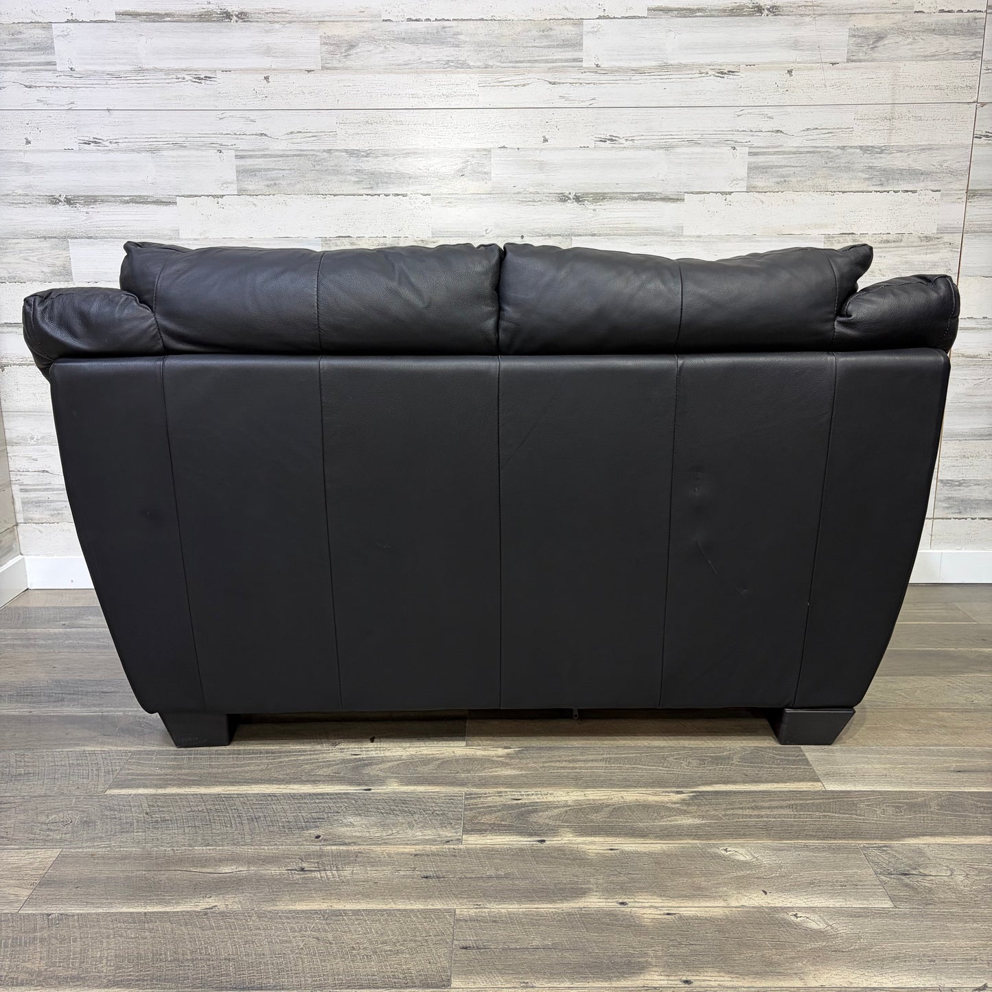 3pc Black Leather Couch Set