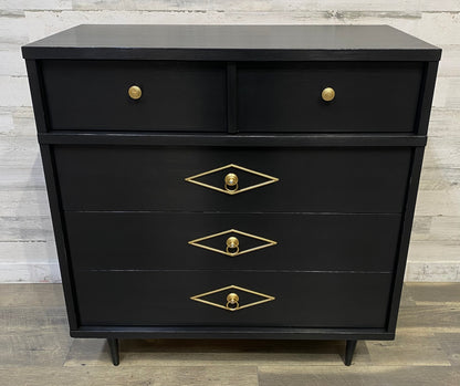 Mid Century Black & Gold Dresser