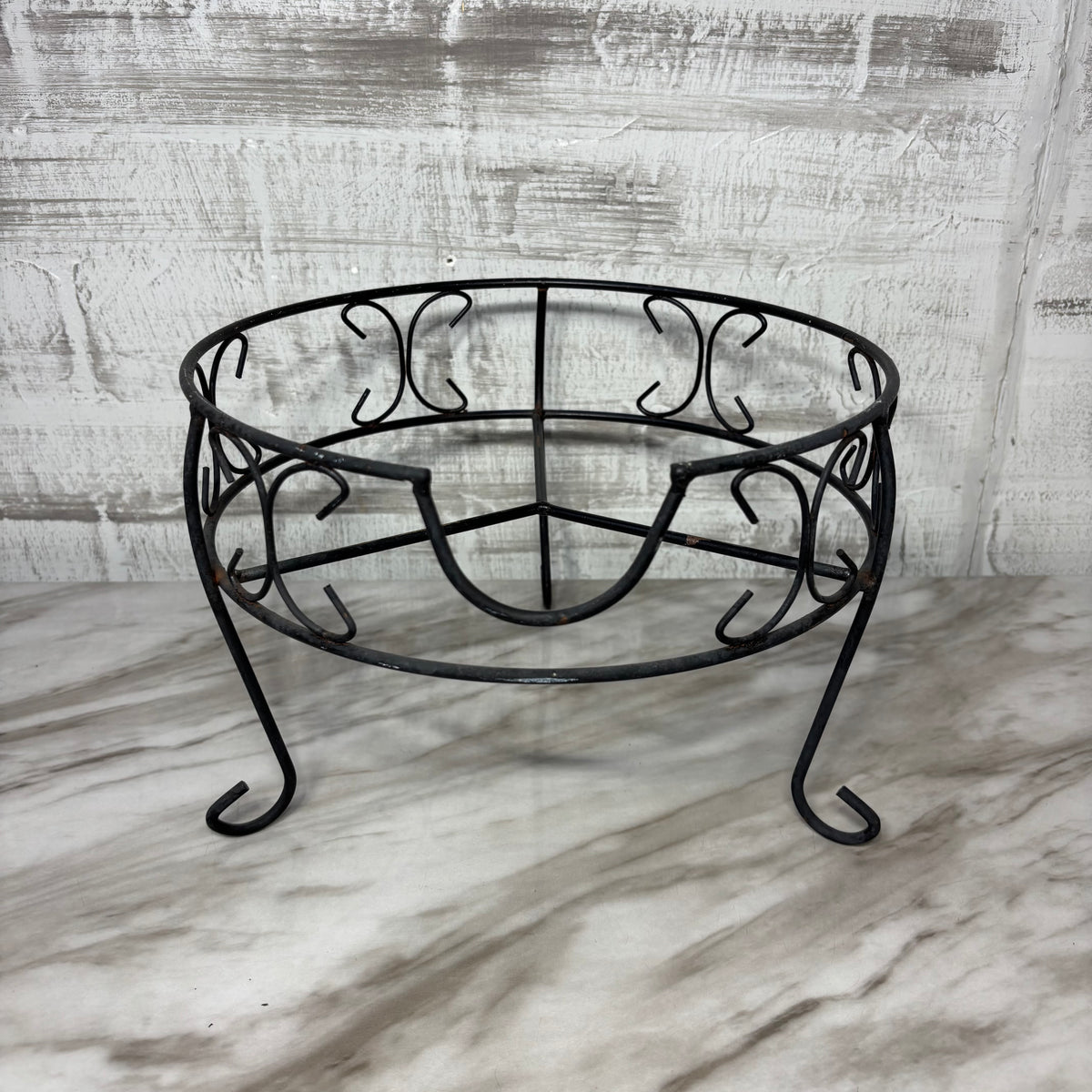 Black Metal Short Plant Stand/ Beverage Dispenser Stand