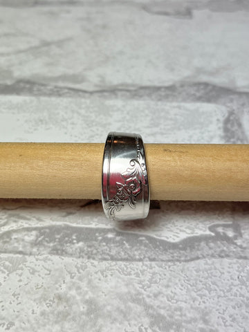 Sterling Silver Flower Spoon Ring