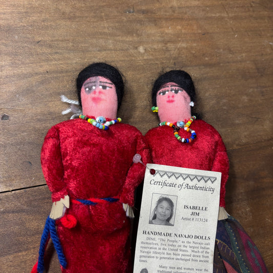 Vintage Handmade Navajo Dolls By Isabelle Jim