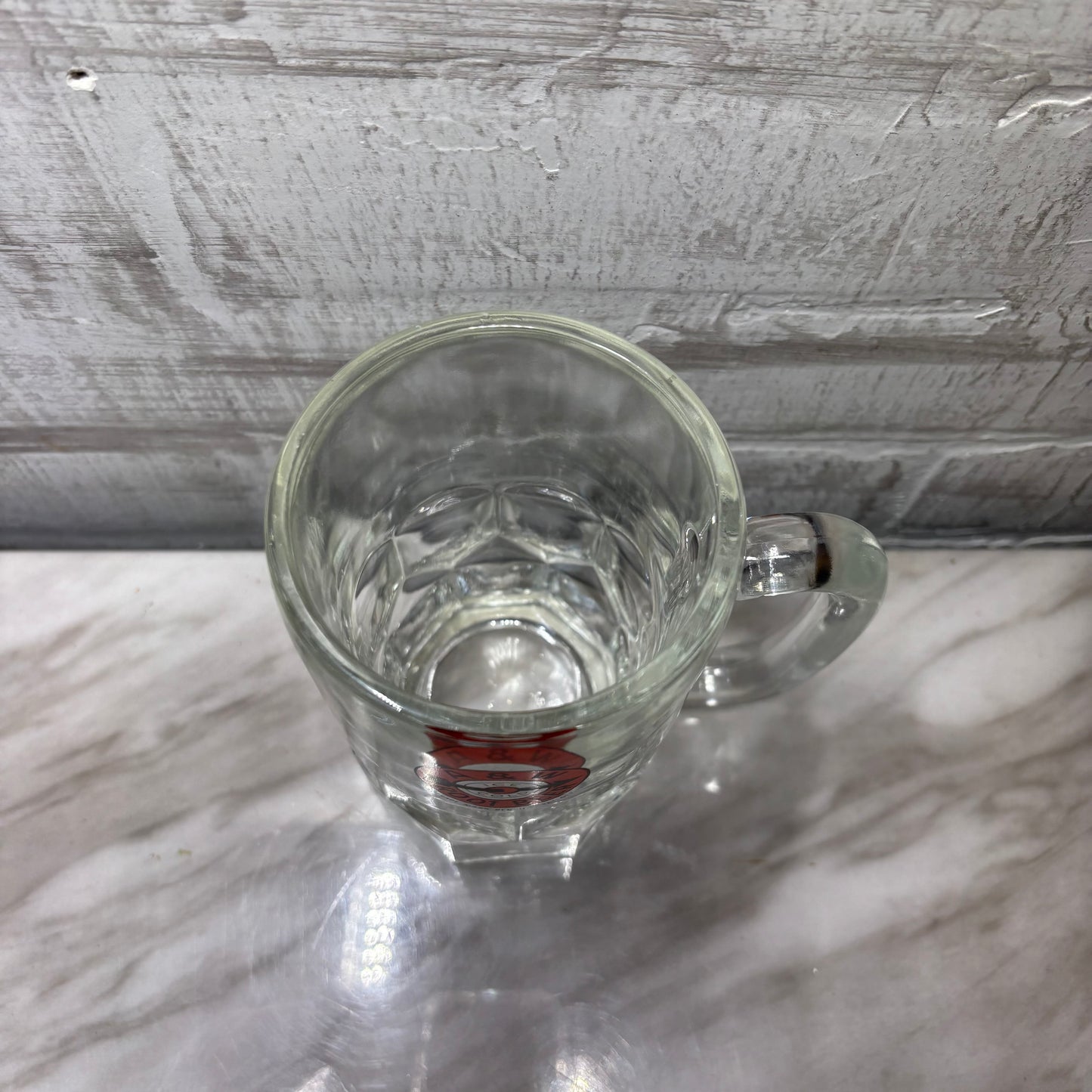 Vintage Large A & W Root Beer Glass Mug Red Arrow Bullseye Logo