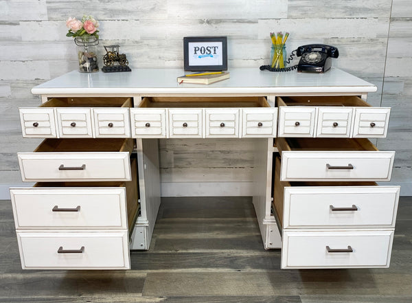 Large White Farmhouse Desk