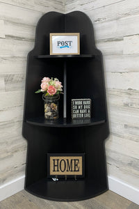 Black Corner Bookshelf