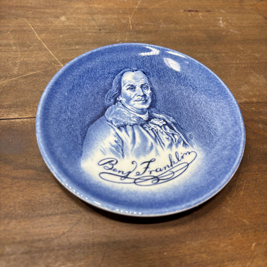 Porcelain Benjamin Franklin Enoch Wedgwood Coaster