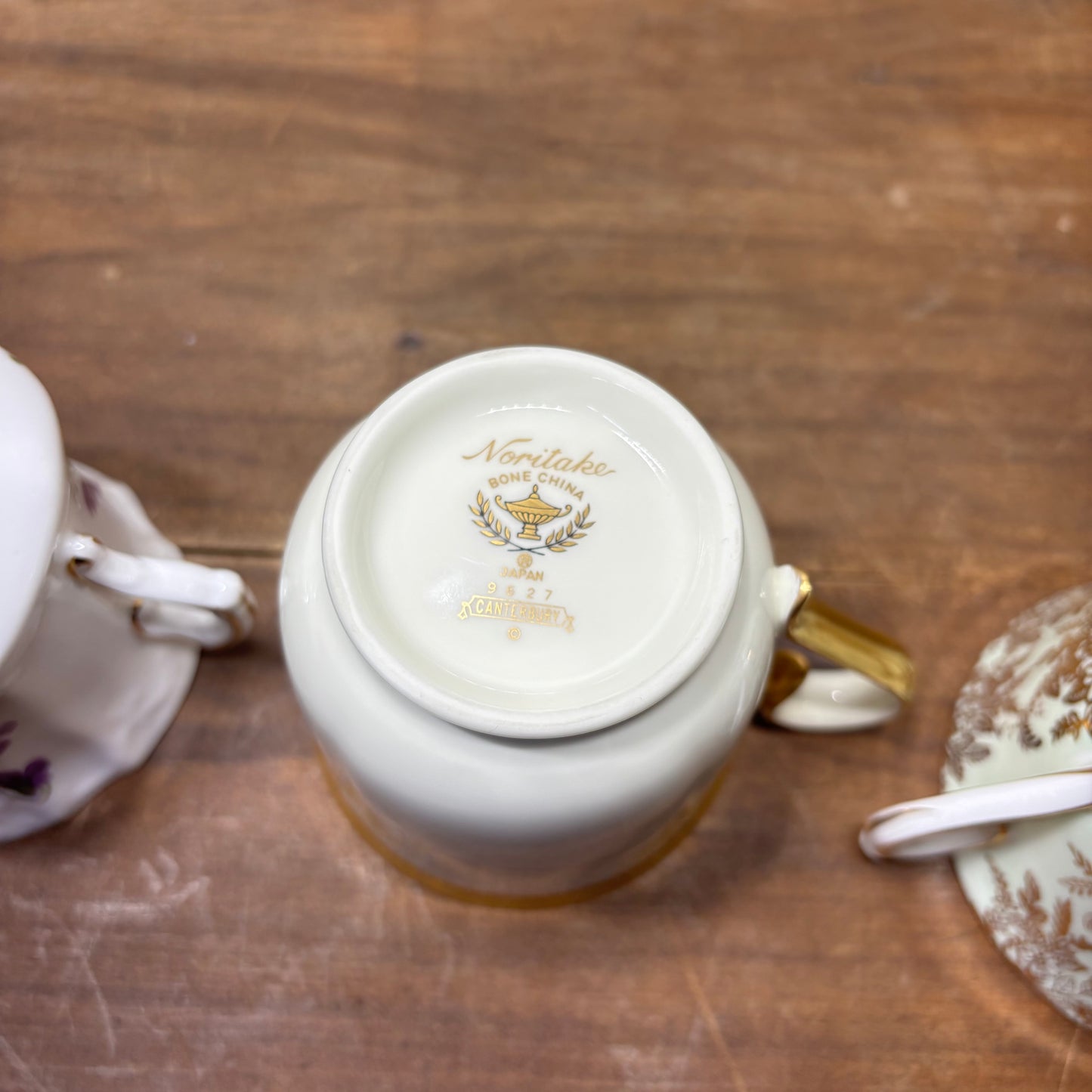 Vintage Porcelain Teacups Set of 4 #6 Table
