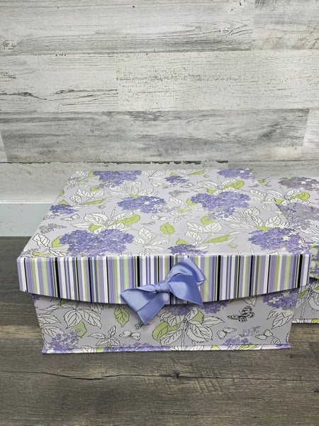 Purple Floral Gift Box Set Of 2