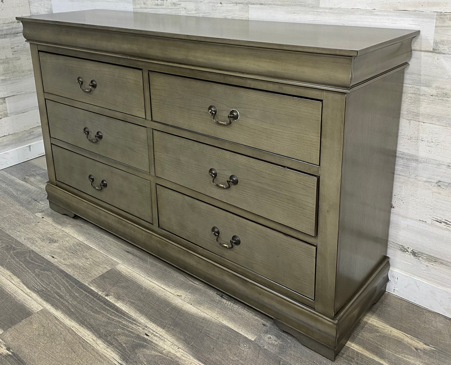 Gray 6 Drawer Dresser