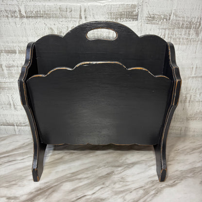 Vintage Black Custom Refinished Magazine Holder