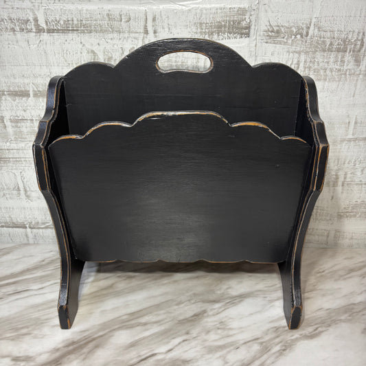 Vintage Black Custom Refinished Magazine Holder