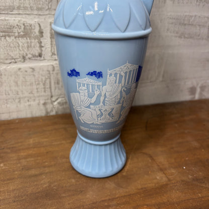 Vintage Blue Jim Beam Greek Philosopher Decanter Bottle