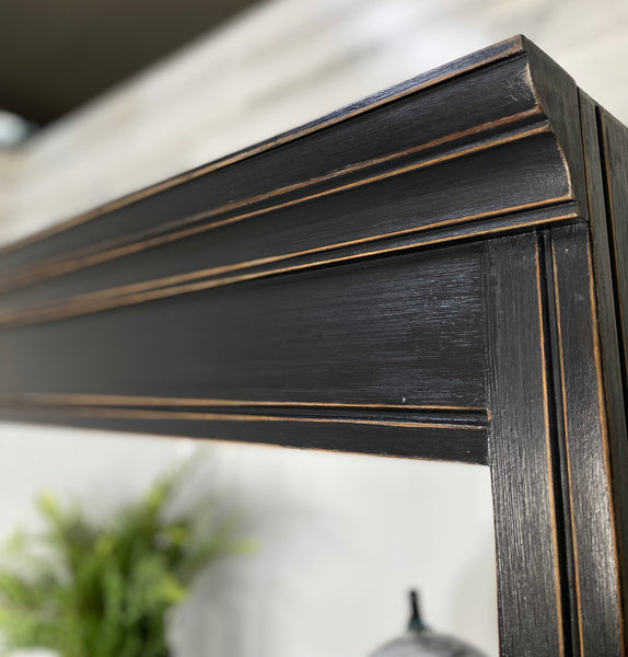 Black Bookshelf Cabinet