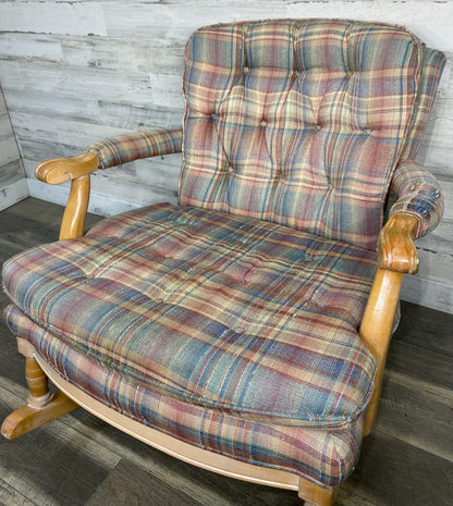 Plaid Rocking Chair Sam Moore