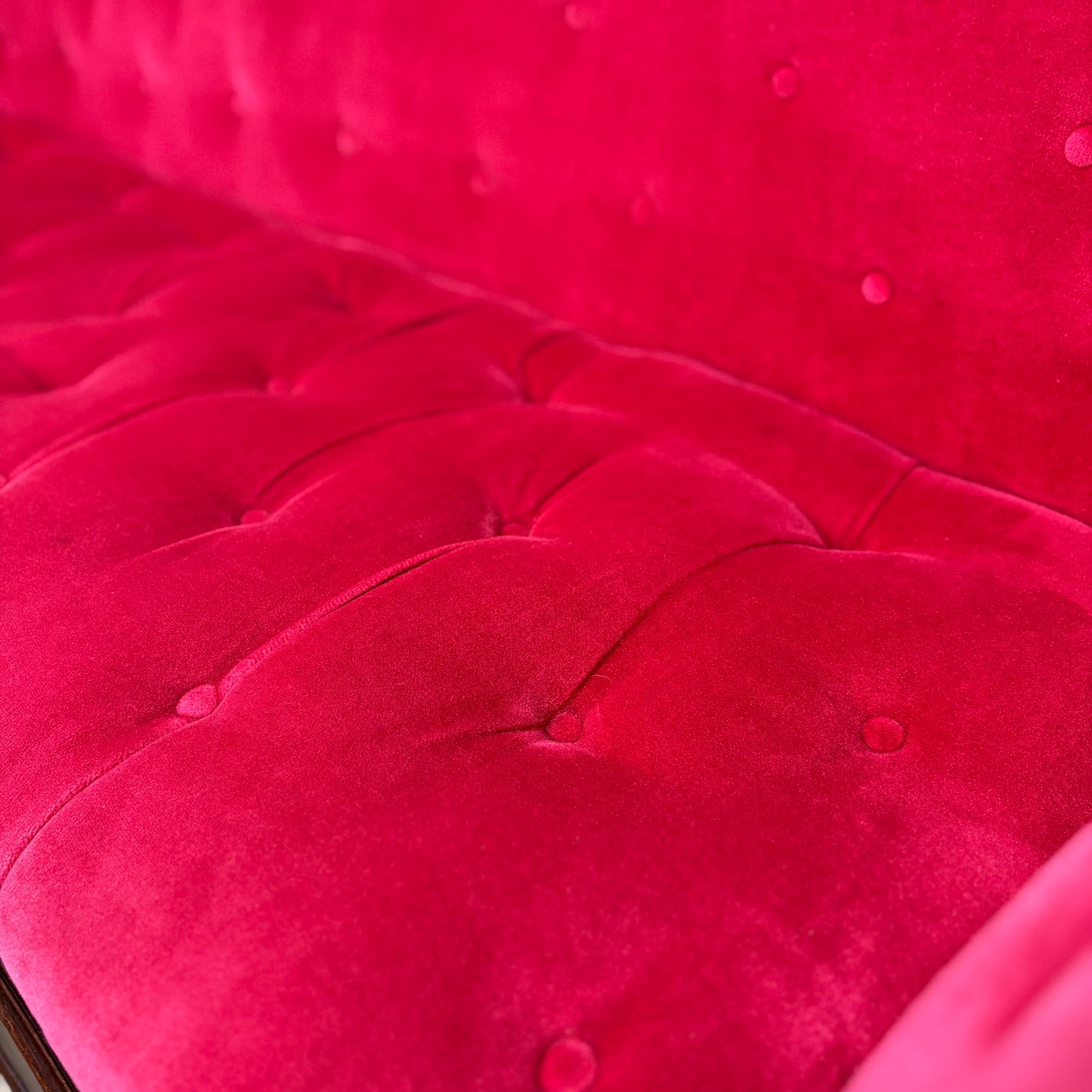 Antique Red Victorian Sofa Couch