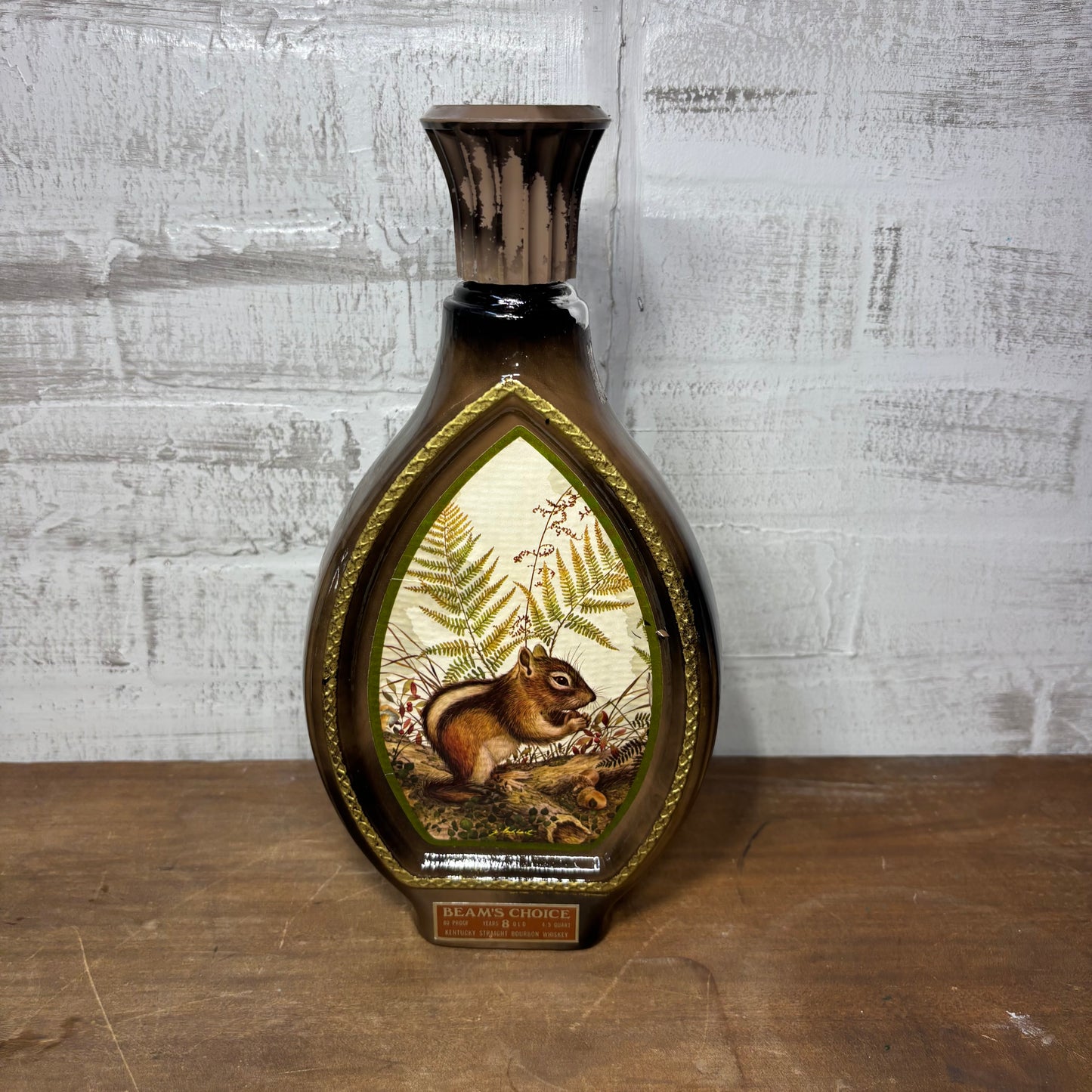 Vintage “The Chipmunk" 8-Year-Old Kentucky Straight Bourbon Whiskey Decanter