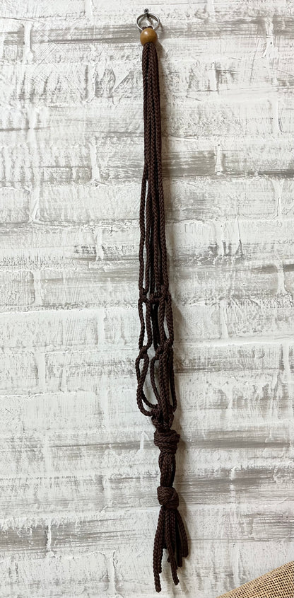 Brown Macrame Boho Plant Holder