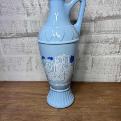 Vintage Blue Jim Bean Greek Decanter Bottle