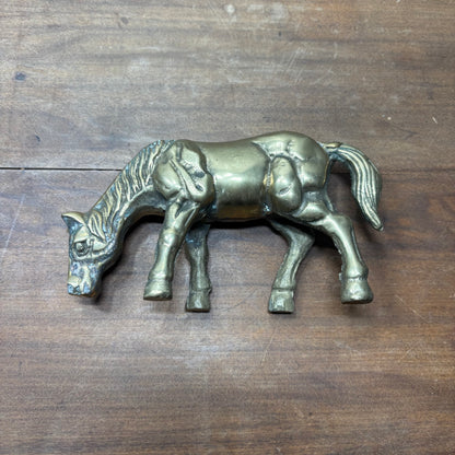 Solid Vintage Brass Horse Statue