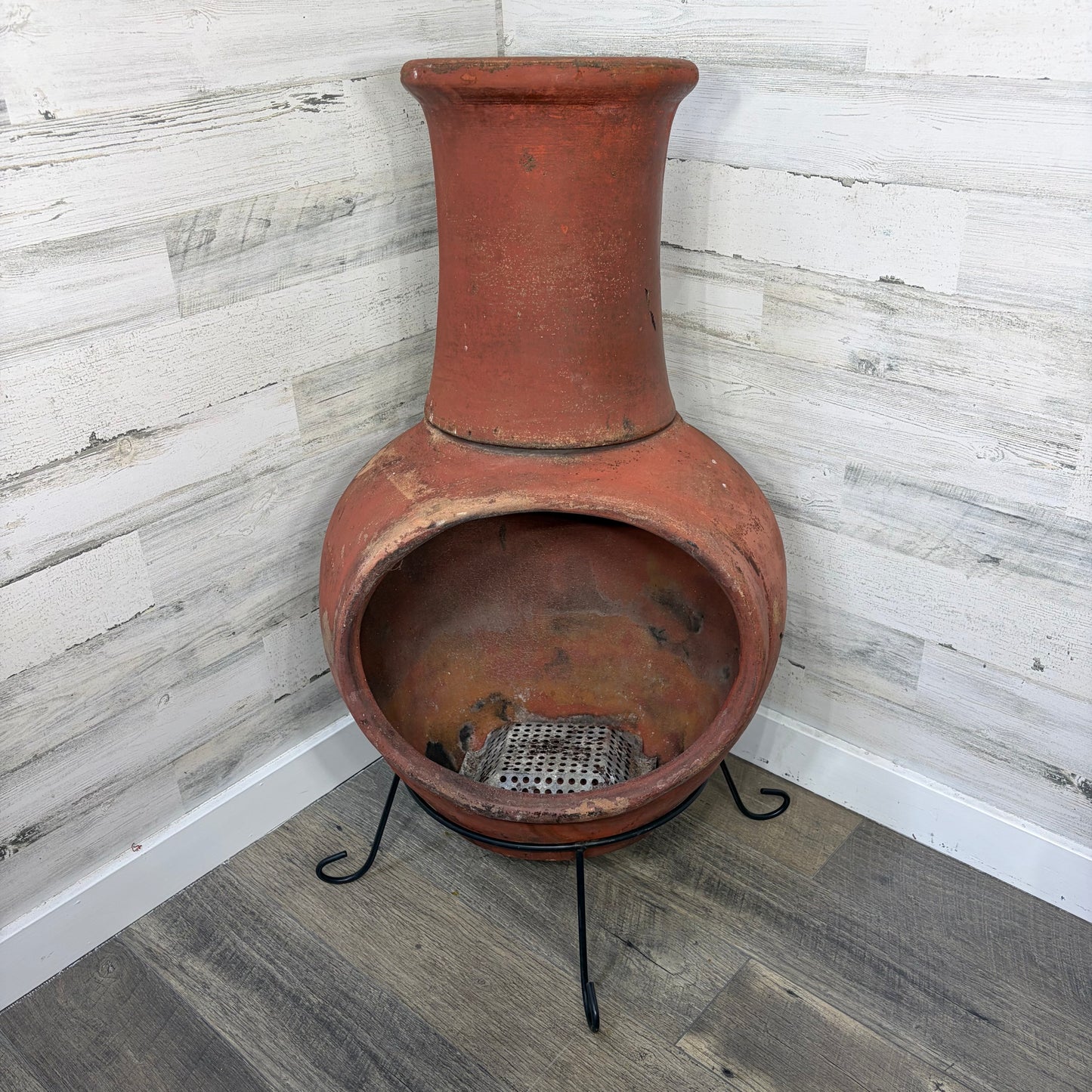 XL Clay Chiminea Fire Pit