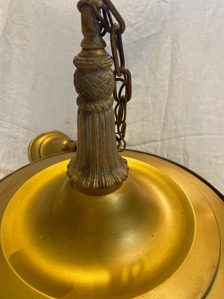 Antique Weber Brass Chandelier