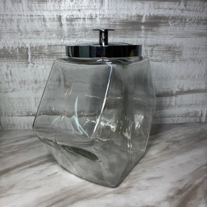 Vintage Hexagon Glass Candy Jar