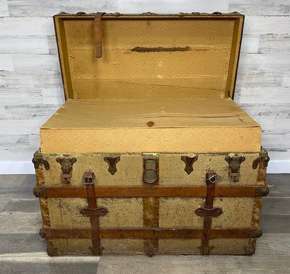 Antique Wood Steamer Trunk