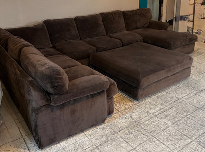 4pc Brown Sectional Couch