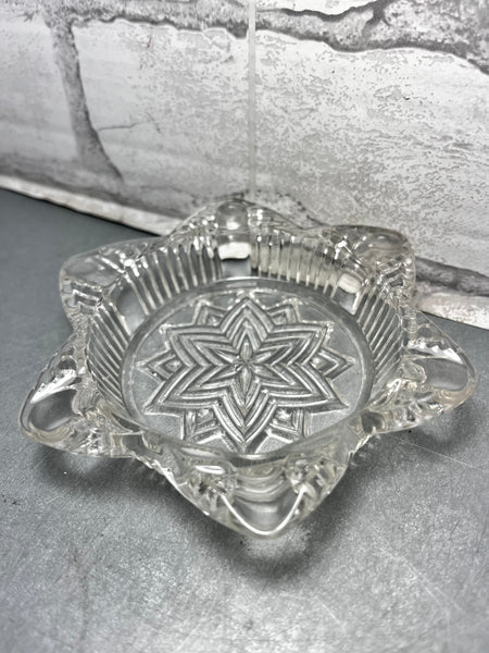 Vintage Star Shaped Crystal Ashtray