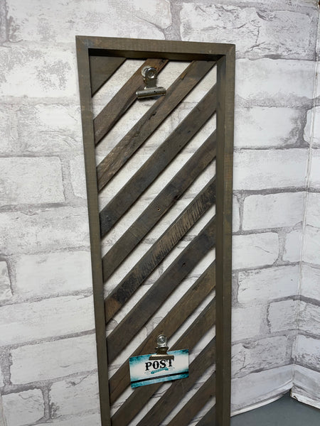 Rustic Wood Clipboard Photo Display