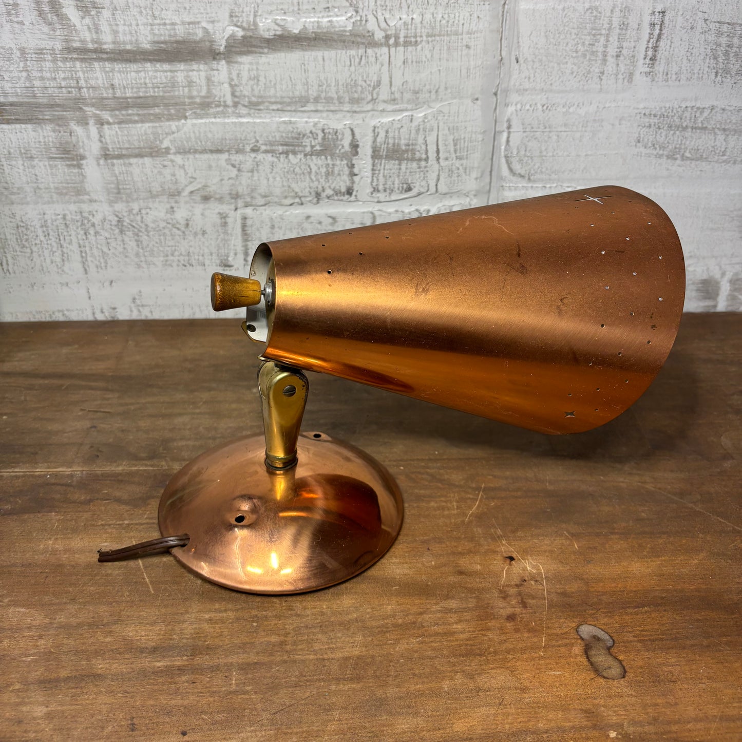 Mid Century Copper Wall Sconce