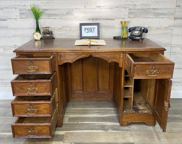 Antique Solid Wood Writing Desk