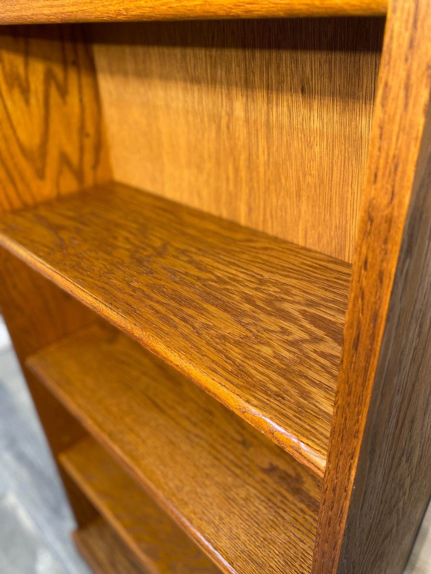 Tall Skinny Oak Bookshelf