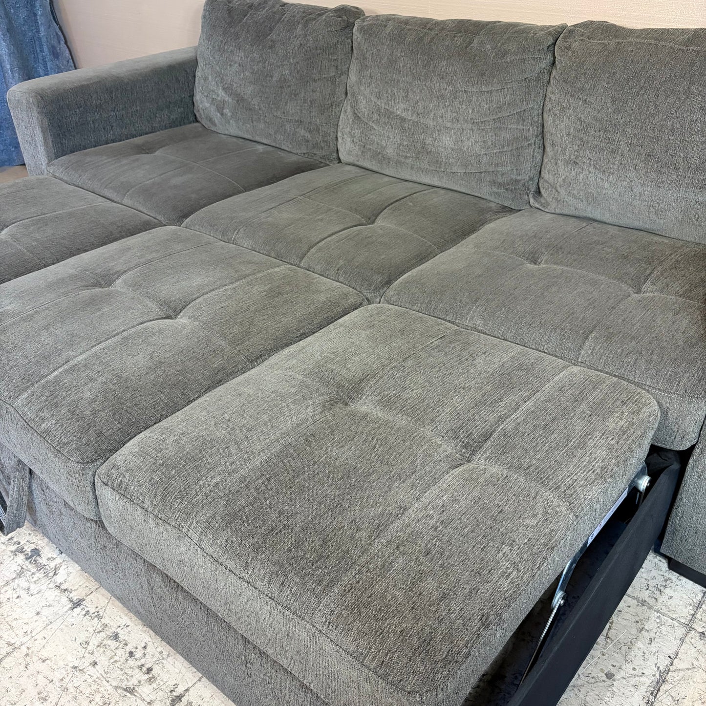 Gray Modern Pullout Bed Couch