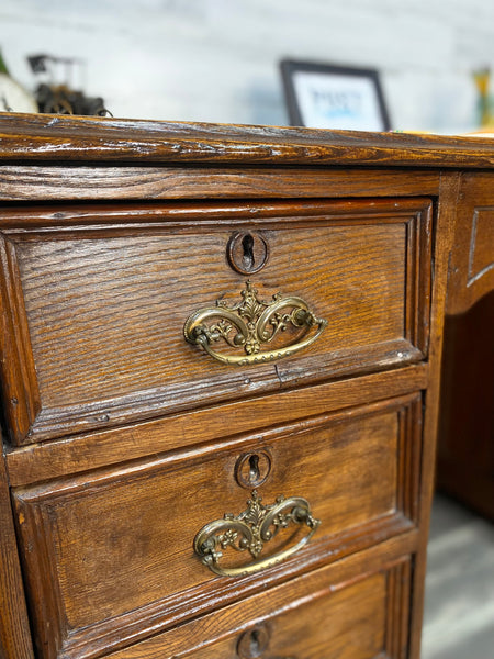 Antique Solid Wood Writing Desk