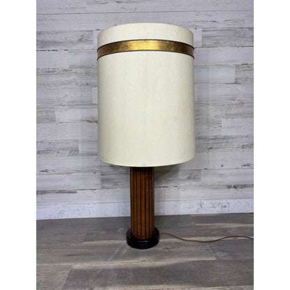 Mid Century Teak Panel Table Lamp
