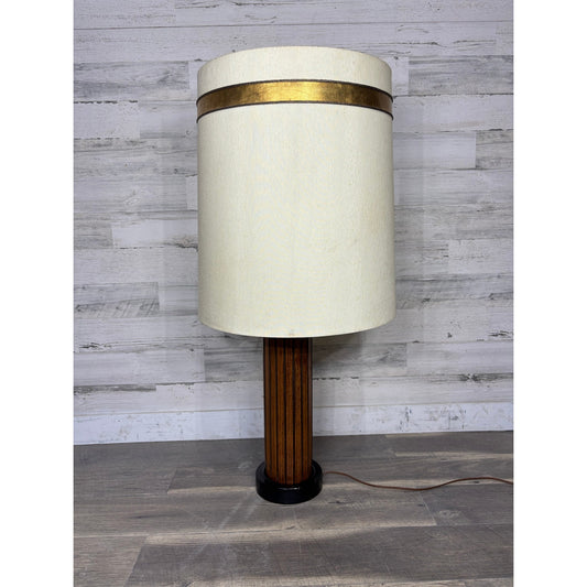 Mid Century Teak Panel Table Lamp