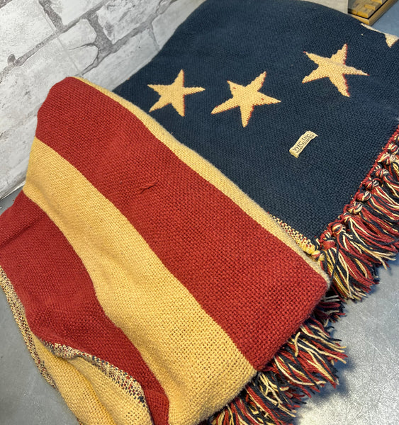 American Flag Woven Throw Blanket