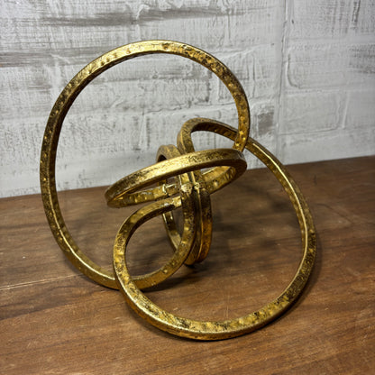 Eternal Gold Metal Knott Sculpture