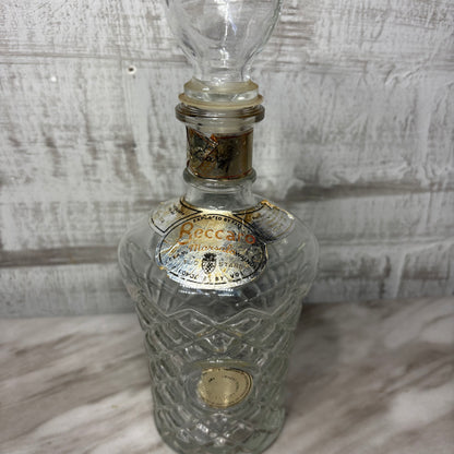 Vintage Beccaro Glass Decanter W/ Stopper