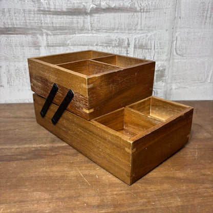 Hinged Vanity Wooden Organizer