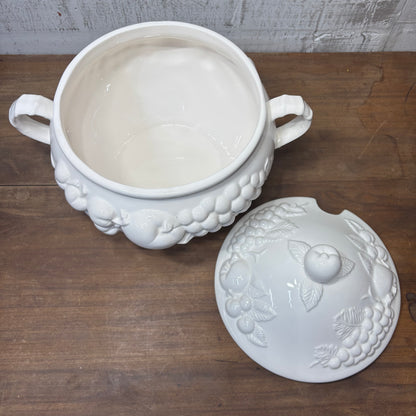 Vintage Signature Japan Ceramic Fruit Soup Tureen Covered Bowl