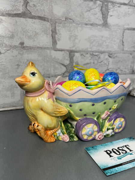 Fitz & Floyd Essentials Eggscapade Wagon Duck Cart