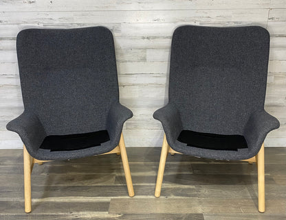 Gray Modern Arm Chairs Set Of 2