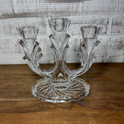 Crystal Glass Candle Stick Holder