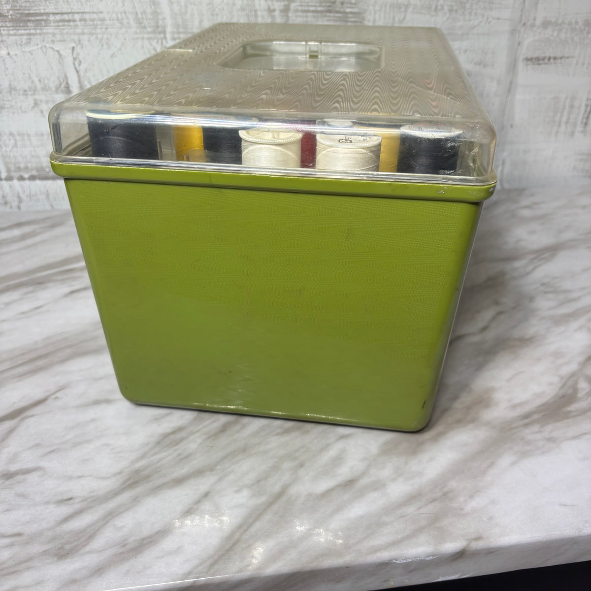 Vintage Wil-Hold Wilson Sewing Box w/ Trays & Sewing Lot