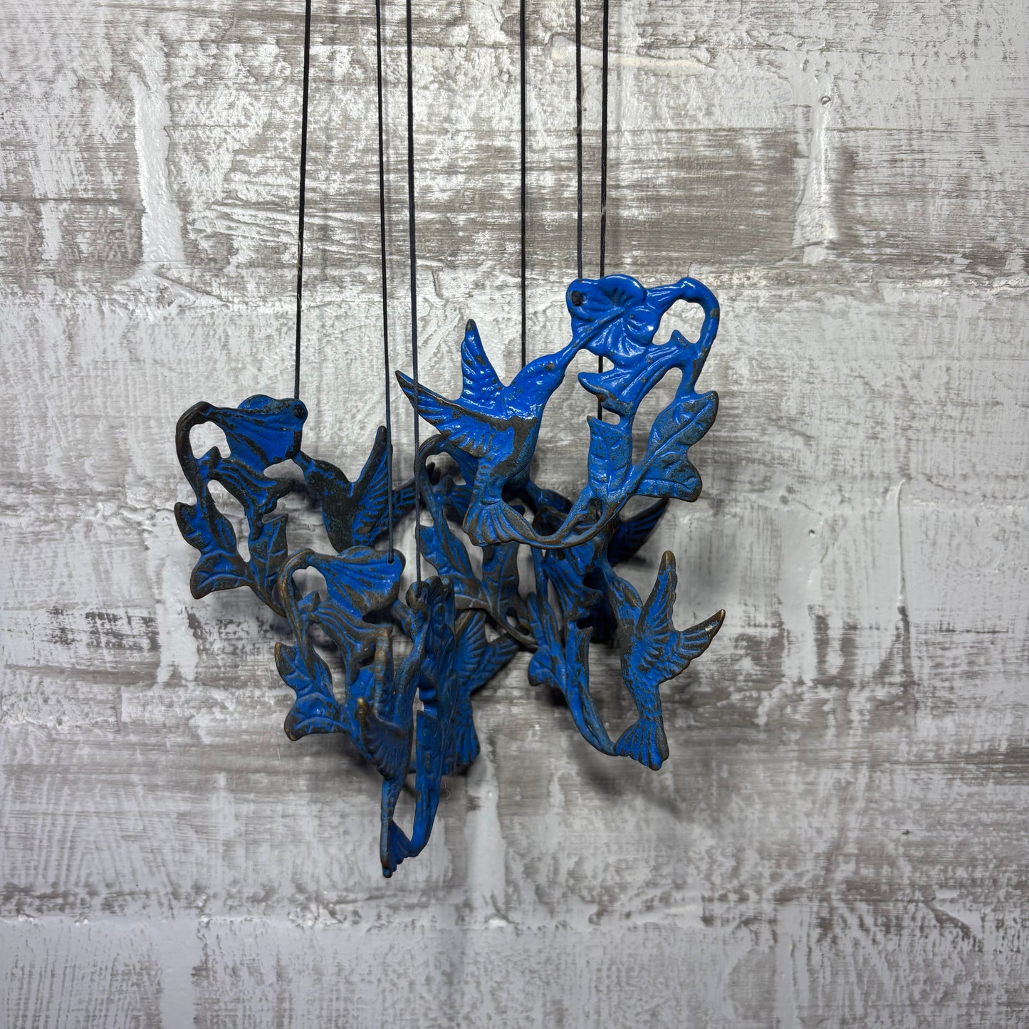 Vintage Blue Hummingbird Wind Chime