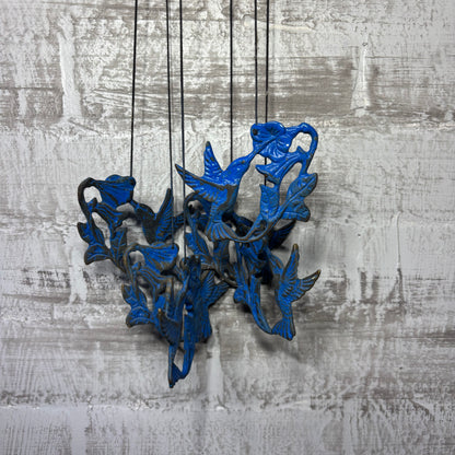 Vintage Blue Hummingbird Wind Chime