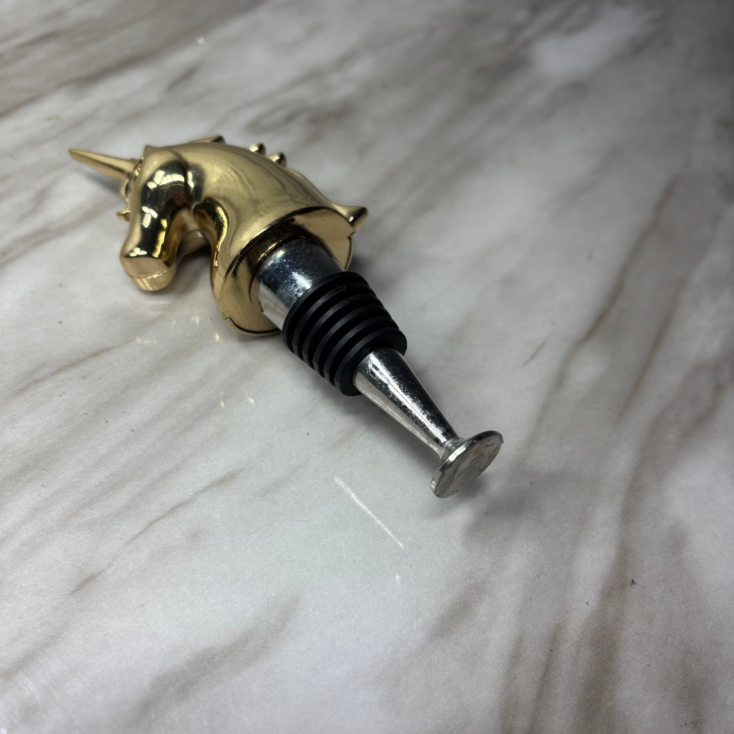 Gold Unicorn Bottle Stopper