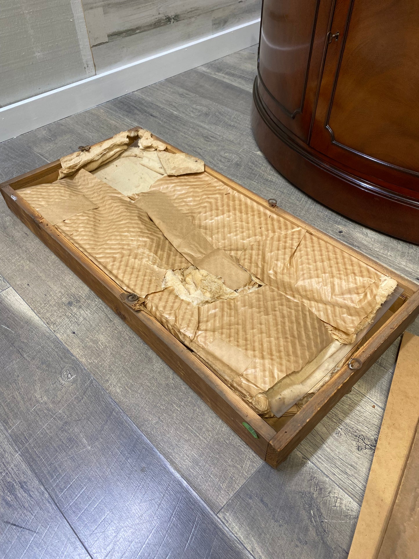 Antique Drexel Corner Cabinet On Wheels